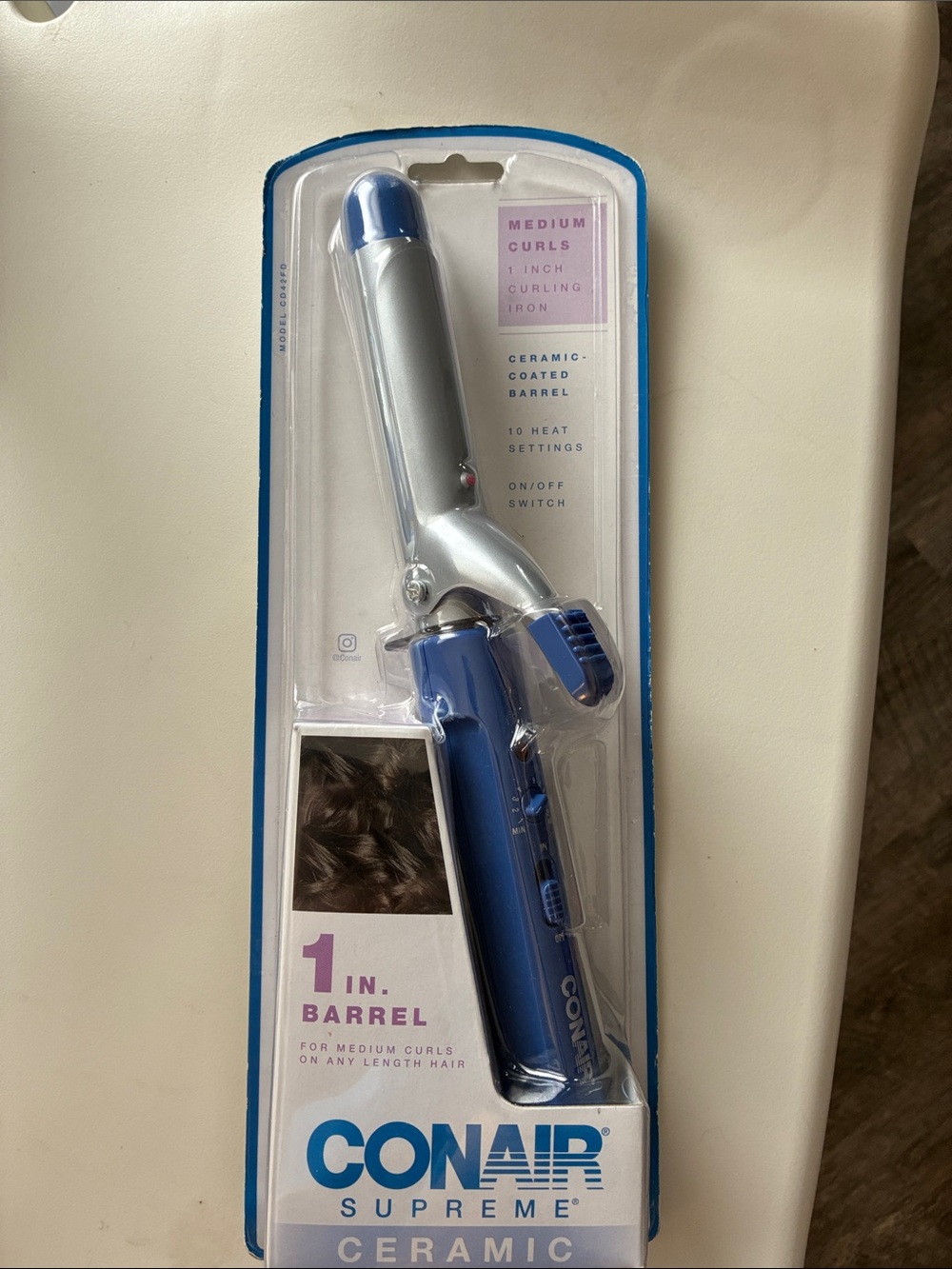 Conair Supreme Ceramic 1-Inch Curling Iron - Blue
